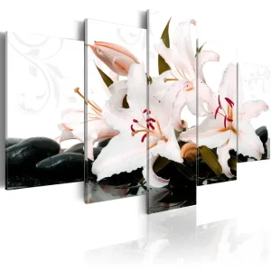 Tavla Zen Stones And Lilies 200x100 - Inredning & dekor Beställ nu