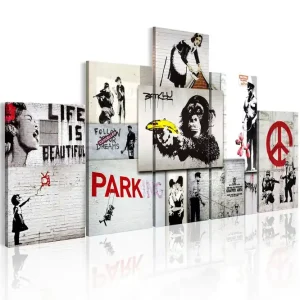 Begränsat antal Tavla Street Crimes Banksy Art 100x50 - Inredning & dekor