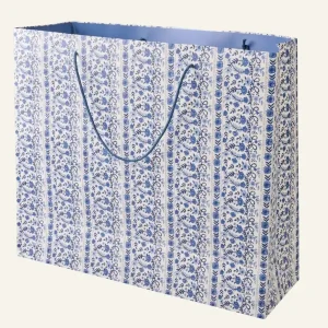 Billigare Presentpåse multi/blå - 36x42x14 cm