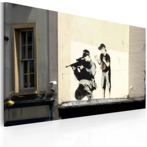Tavla Sniper And Boy Banksy 60x40 - Inredning & dekor risnedsättning