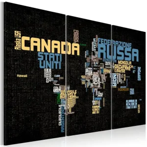 Tavla The World Is Not Enough Triptych 60x40 - Inredning & dekor Erbjudande