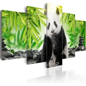 Tavla Sweet Little Panda 100x50 - Inredning & dekor Fri frakt