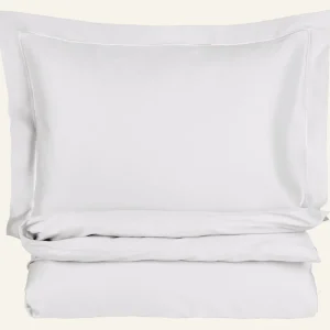 Påslakanset i egyptisk bomull satin vit - 150x210 cm/50x60 cm Snabb frakt