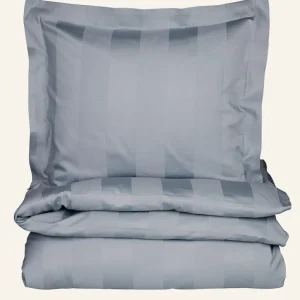 Påslakanset i satin dimblå - 150x210 cm Fynd
