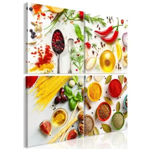 Tavla Spices Of The World 4 Parts 40x40 - Inredning & dekor Billigare