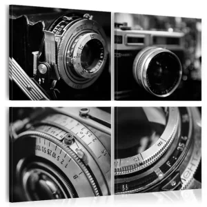 Tavla Vintage Cameras 60x60 - Inredning & dekor Erbjudande
