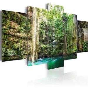 Tavla Waterfall Of Trees 200x100 - Inredning & dekor Billig