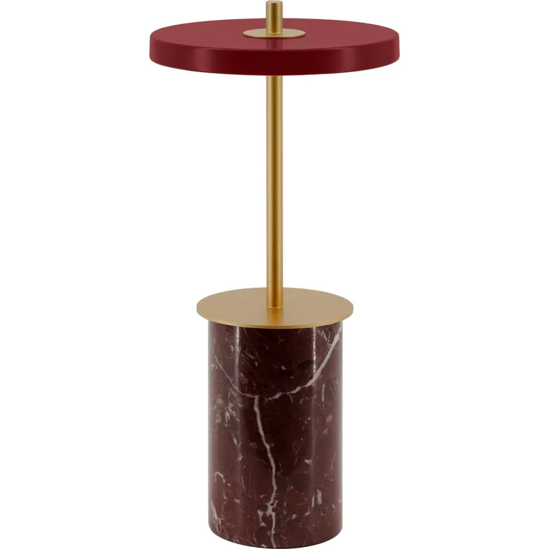 Reapris Asteria Move Mini Bordslampa Portabel, Röd Marmor