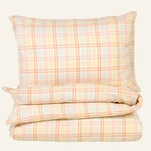 Påslakanset i garnfärgad bäckebölja multi - 150x210 cm/50x60 cm Billig