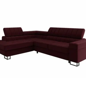 Billig Kintore 3-sits Hörnbäddsoffa Dark red - Möbler