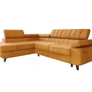I lager Kintore 3-sits Hörnbäddsoffa Yellow - Möbler