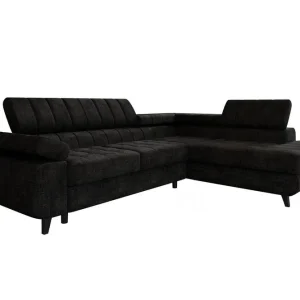 Kintore 3-sits Hörnbäddsoffa Black - Möbler Rea