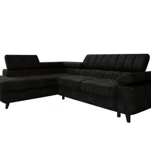 Sista chansen Kintore 3-sits Hörnbäddsoffa Black - Möbler