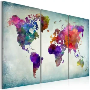 Tavla World In Colors 90x60 - Inredning & dekor Bästa pris