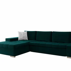 Populär Cerys 3-sits Hörnbäddsoffa Green - Möbler