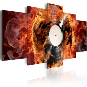 Tavla Vinyl On Fire 100x50 - Inredning & dekor Fynd
