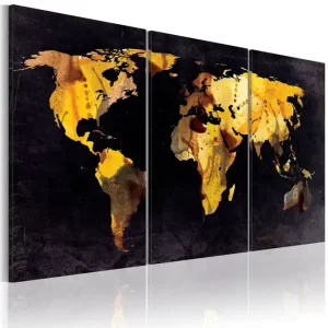 Tavla Världskartan Kvicksand 120x60 - Inredning & dekor Expressleverans