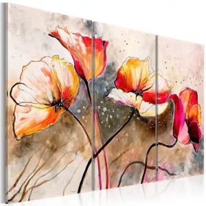 Tavla Vallmor Piskade Av Vinden 60x40 - Inredning & dekor Beställ idag