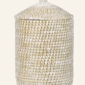 Rabatt Tvättkorg natur - H50cm Ø38cm