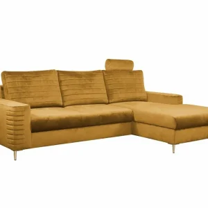 Populär Kintore 3-sits Hörnbäddsoffa Dark yellow - Möbler