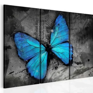 Tavla The Study Of Butterfly Triptych 60x40 - Inredning & dekor Lågt pris