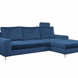 Outlet Kintore 3-sits Hörnbäddsoffa Dark blue - Möbler