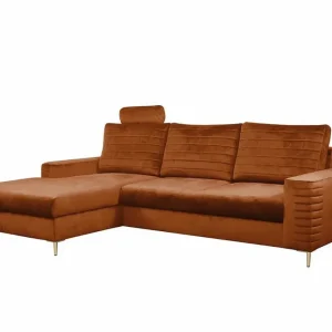 Erbjudandepris Kintore 3-sits Hörnbäddsoffa Dark Orange - Möbler