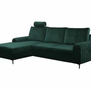 Fri frakt Kintore 3-sits Hörnbäddsoffa Dark green - Möbler