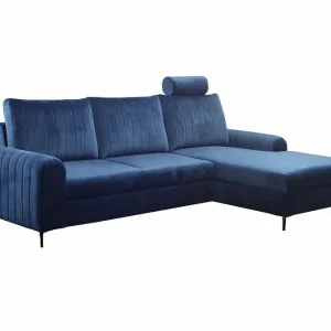 Billig Kintore 3-sits Hörnbäddsoffa Dark blue - Möbler