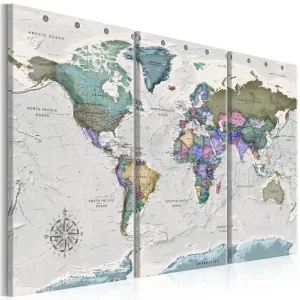 Tavla World Destinations 3 Parts 90x60 - Inredning & dekor Beställ nu