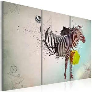 Tavla Zebra Abstrakt 60x40 - Inredning & dekor Premium