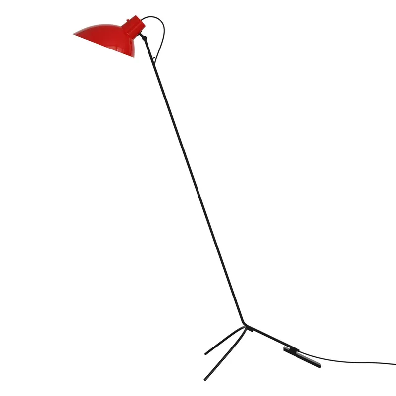 VV Cinquanta Golvlampa, Svart / Röd Begränsat erbjudande