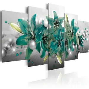 Sista chansen Tavla Turquoise Bouquet 100x50 - Inredning & dekor