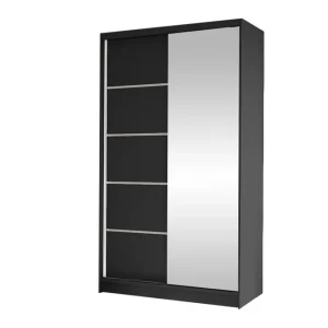 Glenmore Garderob m. Spegel Black - Förvaring Fynd