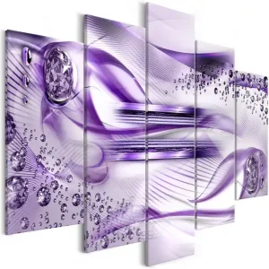 Tavla Underwater Harp 5 Parts Wide Violet 200x100 - Inredning & dekor Fynd