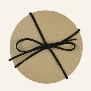 4-pack glasunderlägg sand - ø10 cm Rabatt