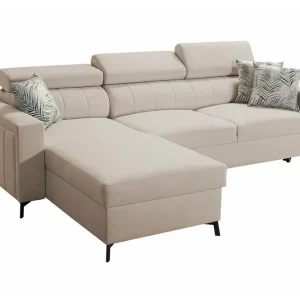 Endast denna vecka Galbally 3-sits Hörnbäddsoffa Beige Creme - Möbler