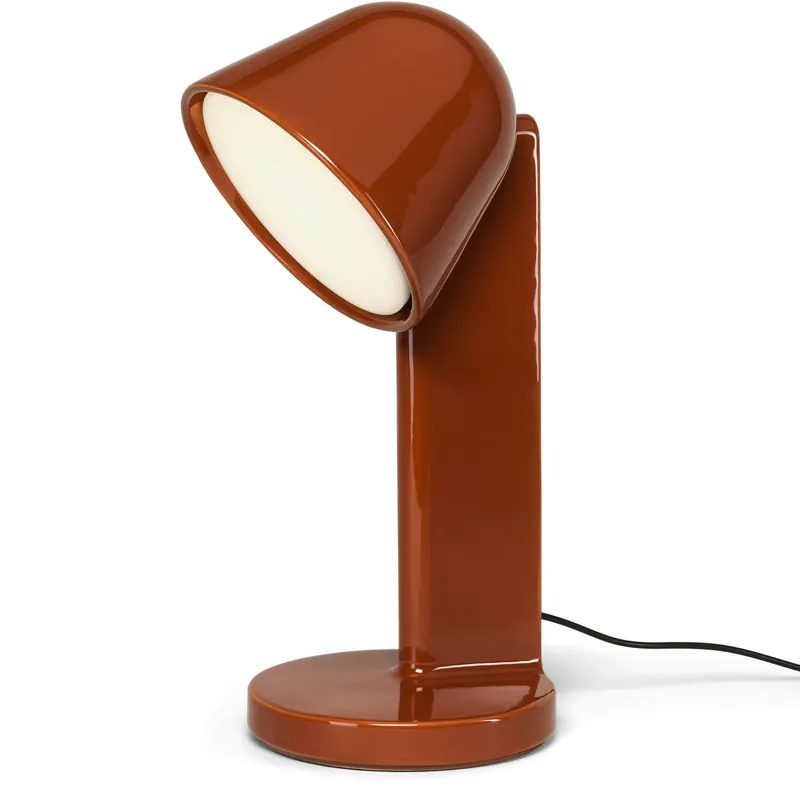 Céramique Down Bordslampa, Rust Red Beställ nu