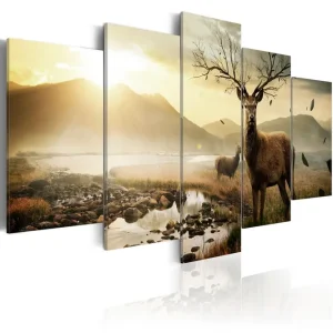 Tavla Tundra And Deer 100x50 - Inredning & dekor Kampanj