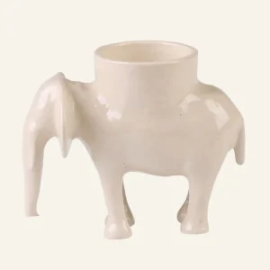 Kundfavorit Värmeljushållare beige - 11x6,5x9 cm