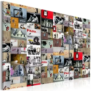 Tavla Art Of Collage Banksy Iii 120x80 - Inredning & dekor Fynd