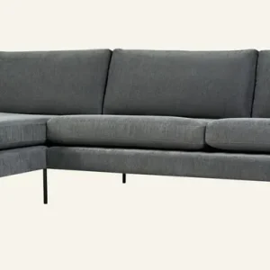 Soffa schäslong vänster grå - 300x156x80 cm Fri frakt