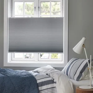 Lågt pris Mörkläggande dubbel plisségardin vit - 60x160 cm