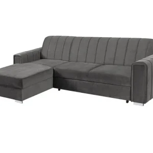 Snabb leverans Denegal 3-sits Hörnbäddsoffa Dark grey - Möbler