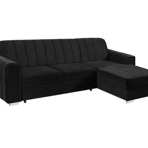 Denegal 3-sits Hörnbäddsoffa Black - Möbler Nyhet