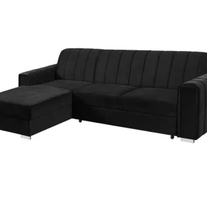 Denegal 3-sits Hörnbäddsoffa Black - Möbler Premium