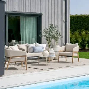 Soffgrupp beige - 79x133,5x73 cm Expressleverans