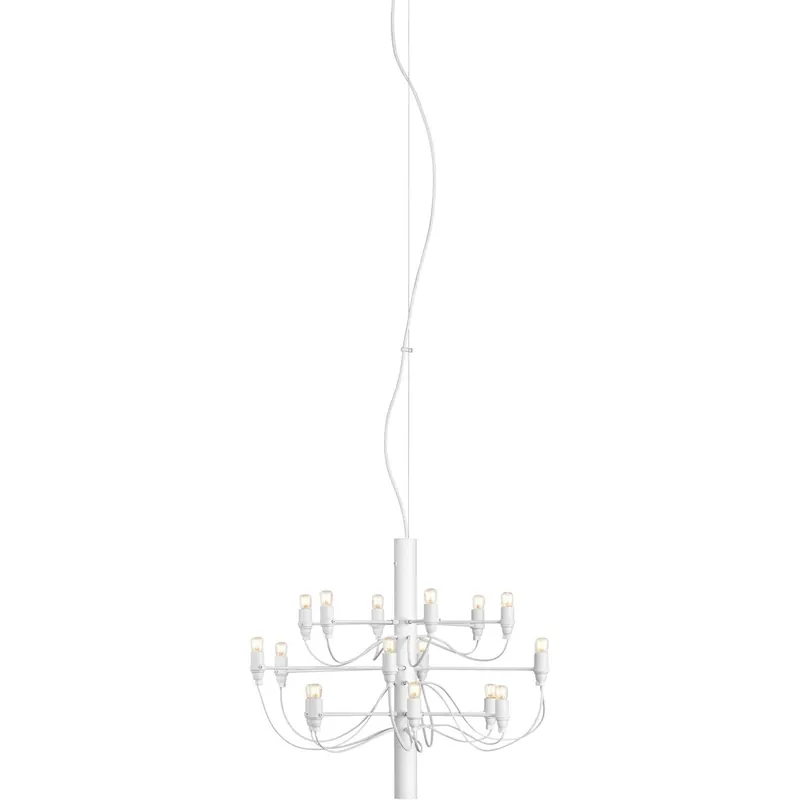 2097/18 Sarfatti Ljuskrona LED, Mattvit Outlet