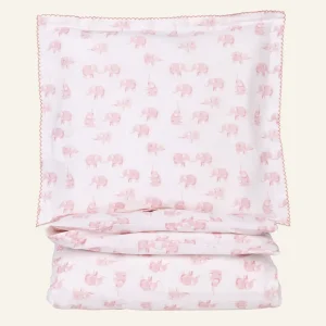 Fynd Påslakanset baby rosa - 100x130 cm