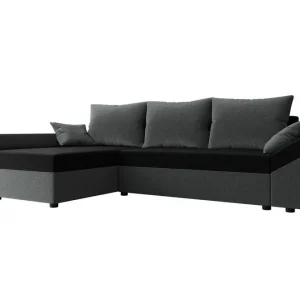 Midfeld 3-sits Hörnbäddsoffa Dark Grey/Black - Möbler Snabb leverans